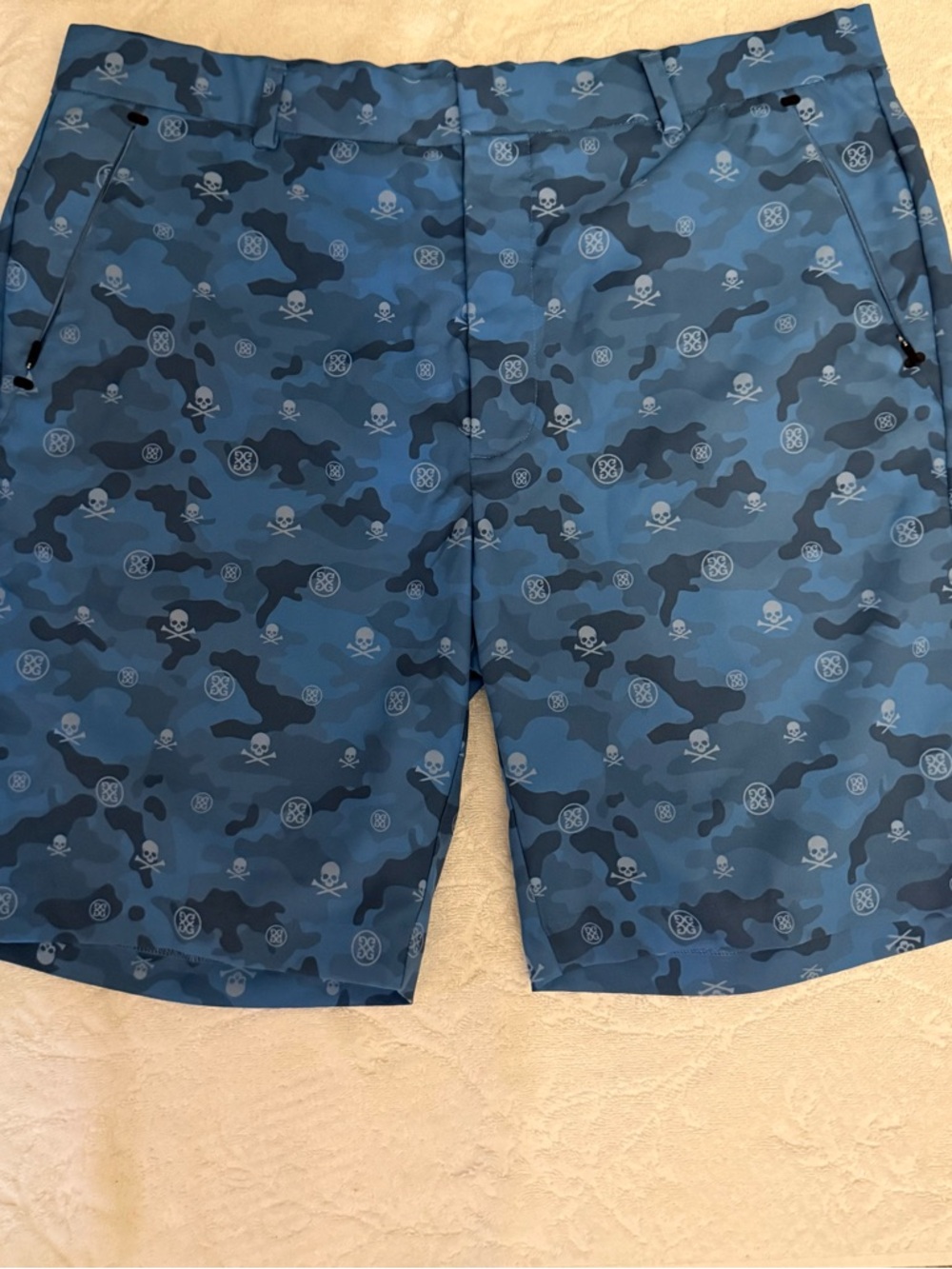 G/FORE Blue Camo Skull Golf Shorts